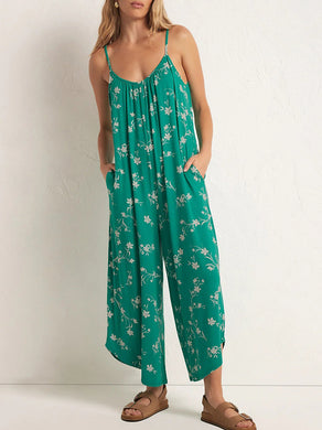 Flared Floral Jumpsuit