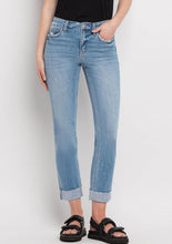 Mid Rise Cuffed Crop Jeans