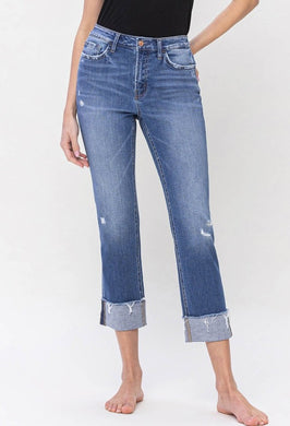 High Rise Cuffed Jean