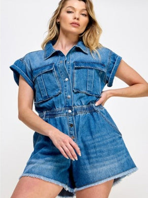 Denim Romper