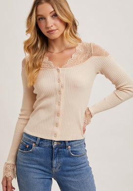 Lace Trimmed Top