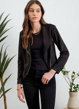 Faux Suede Moto Jacket