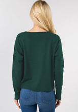 Seam Front Round Neck Sweater