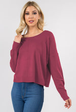 Seam Front Round Neck Sweater