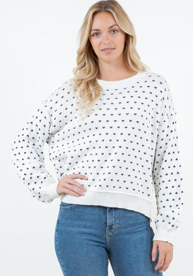 Heart Polka Dot Pullover